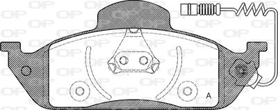 BPA069701 OPEN PARTS Комплект тормозных колодок, дисковый тормоз