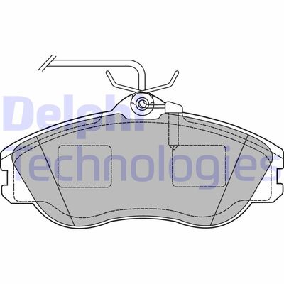 LP1454 DELPHI Комплект тормозных колодок, дисковый тормоз