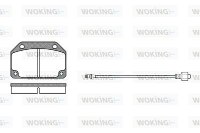 P127302 WOKING Комплект тормозных колодок, дисковый тормоз