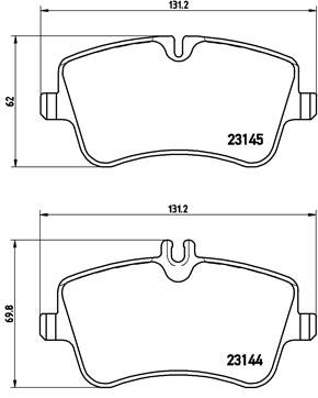 P50045X BREMBO Комплект тормозных колодок, дисковый тормоз