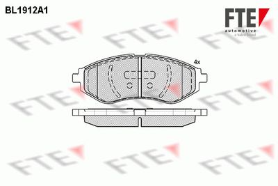 9010502 FTE Комплект тормозных колодок, дисковый тормоз