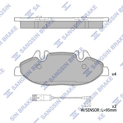 SP2331 Hi-Q Комплект тормозных колодок, дисковый тормоз