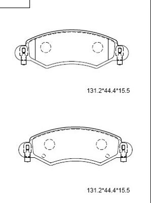 KD3765 ASIMCO Комплект тормозных колодок, дисковый тормоз