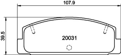 8DB355026731 HELLA PAGID Комплект тормозных колодок, дисковый тормоз