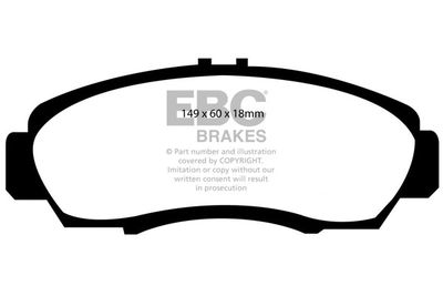 DP1610 EBC Brakes Комплект тормозных колодок, дисковый тормоз