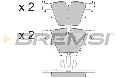 BP3263 BREMSI Комплект тормозных колодок, дисковый тормоз