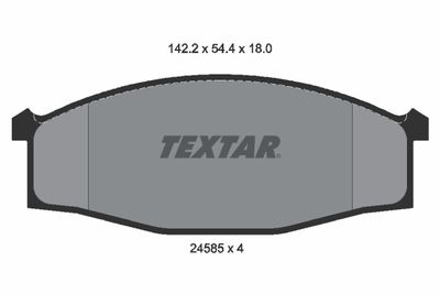 2458501 TEXTAR Комплект тормозных колодок, дисковый тормоз