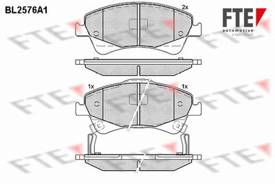 BL2576A1 FTE Комплект тормозных колодок, дисковый тормоз