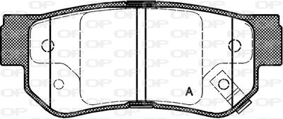 BPA074602 OPEN PARTS Комплект тормозных колодок, дисковый тормоз