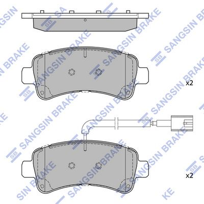 SP4429 Hi-Q Комплект тормозных колодок, дисковый тормоз