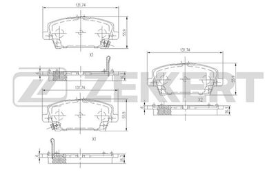 BS1227 ZEKKERT Комплект тормозных колодок, дисковый тормоз