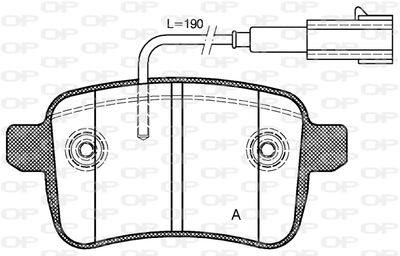 BPA145002 OPEN PARTS Комплект тормозных колодок, дисковый тормоз