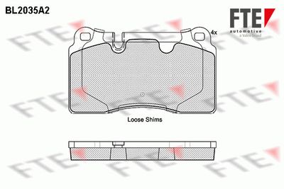 BL2035A2 FTE Комплект тормозных колодок, дисковый тормоз