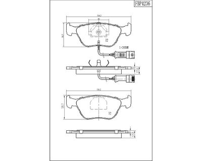 FBP4236 FI.BA Комплект тормозных колодок, дисковый тормоз