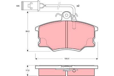 GDB1054 TRW Комплект тормозных колодок, дисковый тормоз