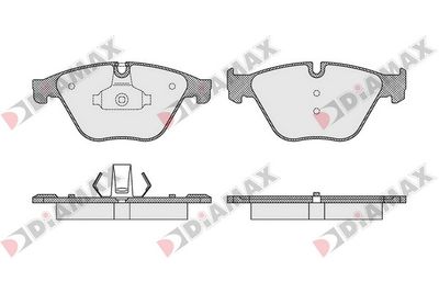 N09512 DIAMAX Комплект тормозных колодок, дисковый тормоз