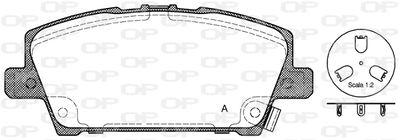 BPA120502 OPEN PARTS Комплект тормозных колодок, дисковый тормоз