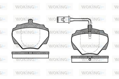 P322301 WOKING Комплект тормозных колодок, дисковый тормоз