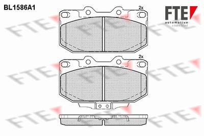 BL1586A1 FTE Комплект тормозных колодок, дисковый тормоз