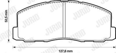 572295J JURID Комплект тормозных колодок, дисковый тормоз