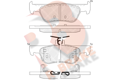 RB2448 R BRAKE Комплект тормозных колодок, дисковый тормоз