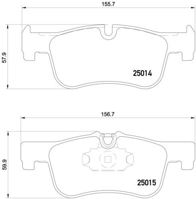 P06078 BREMBO Комплект тормозных колодок, дисковый тормоз