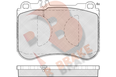 RB2194 R BRAKE Комплект тормозных колодок, дисковый тормоз