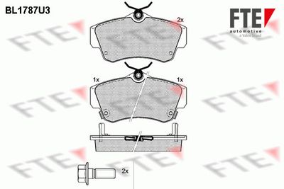 BL1787U3 FTE Комплект тормозных колодок, дисковый тормоз