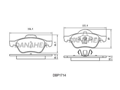 DBP1714 DANAHER Комплект тормозных колодок, дисковый тормоз