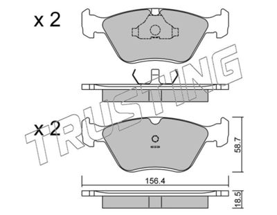 2140 TRUSTING Комплект тормозных колодок, дисковый тормоз