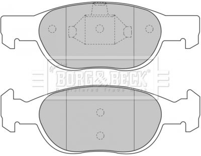 BBP1499 BORG & BECK Комплект тормозных колодок, дисковый тормоз