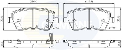 CBP32008 COMLINE Комплект тормозных колодок, дисковый тормоз