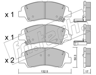 10910 fri.tech. Комплект тормозных колодок, дисковый тормоз