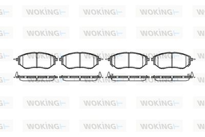P1037302 WOKING Комплект тормозных колодок, дисковый тормоз