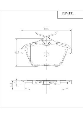 FBP4131 FI.BA Комплект тормозных колодок, дисковый тормоз