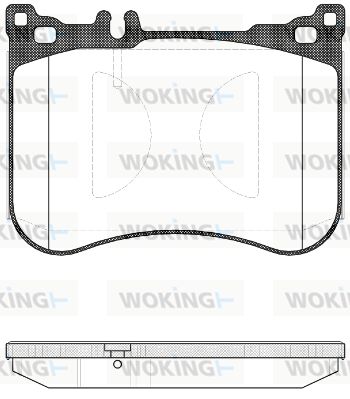 P1434300 WOKING Комплект тормозных колодок, дисковый тормоз