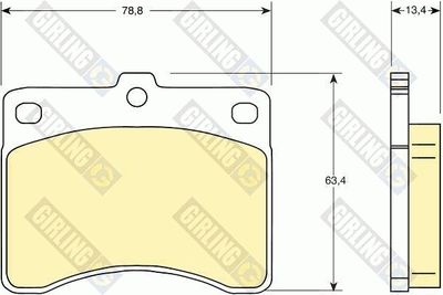 6107369 GIRLING Комплект тормозных колодок, дисковый тормоз