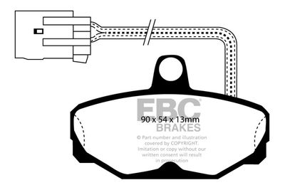 DP5712 EBC Brakes Комплект тормозных колодок, дисковый тормоз