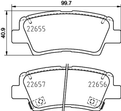 8DB355031681 HELLA Комплект тормозных колодок, дисковый тормоз