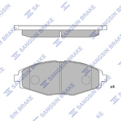 SP1086 Hi-Q Комплект тормозных колодок, дисковый тормоз