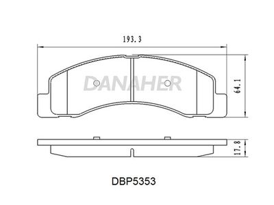 DBP5353 DANAHER Комплект тормозных колодок, дисковый тормоз