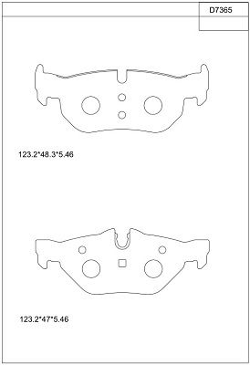 KD7365 ASIMCO Комплект тормозных колодок, дисковый тормоз