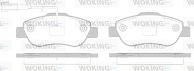 P1000302 WOKING Комплект тормозных колодок, дисковый тормоз