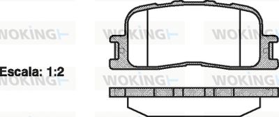 P954300 WOKING Комплект тормозных колодок, дисковый тормоз