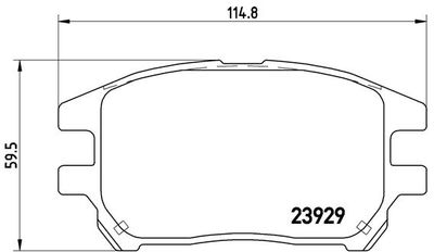 P56050 BREMBO Комплект тормозных колодок, дисковый тормоз