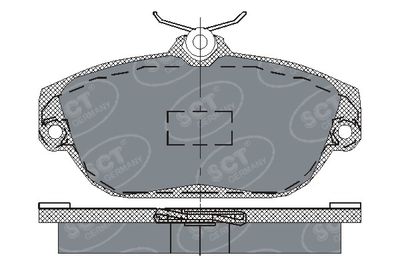 SP201PR SCT - MANNOL Комплект тормозных колодок, дисковый тормоз