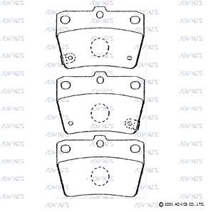 SN294P ADVICS Комплект тормозных колодок, дисковый тормоз