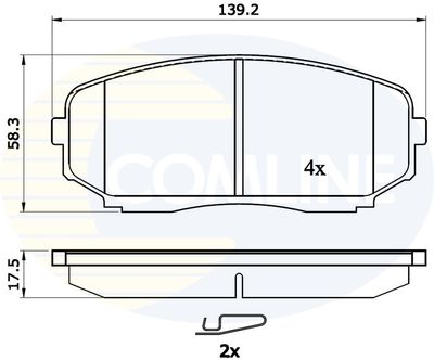 CBP31724 COMLINE Комплект тормозных колодок, дисковый тормоз