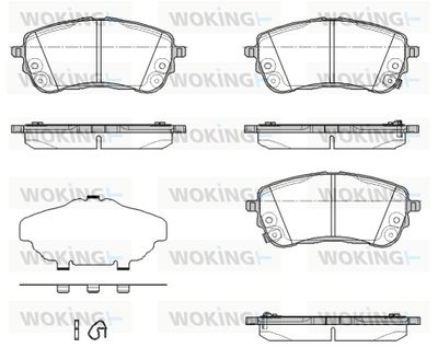 P1958312 WOKING Комплект тормозных колодок, дисковый тормоз