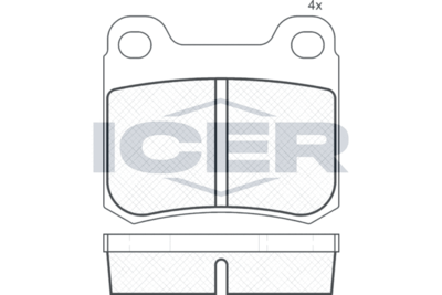 180517 ICER Комплект тормозных колодок, дисковый тормоз
